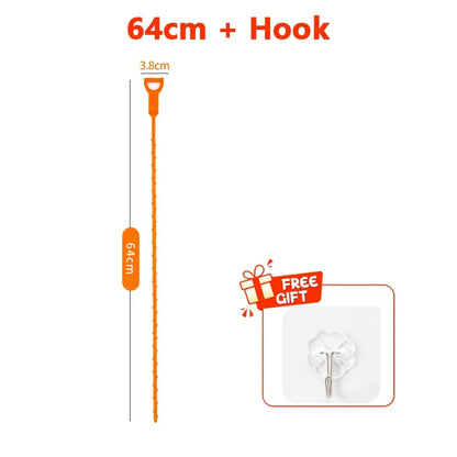 Drain Clog Remover Pipe Cleaner Drain Cleaner Dehairer Hair Drain Unclogger Pipe Cleaning Tool For Bathroom Sinks Shower Bathtub