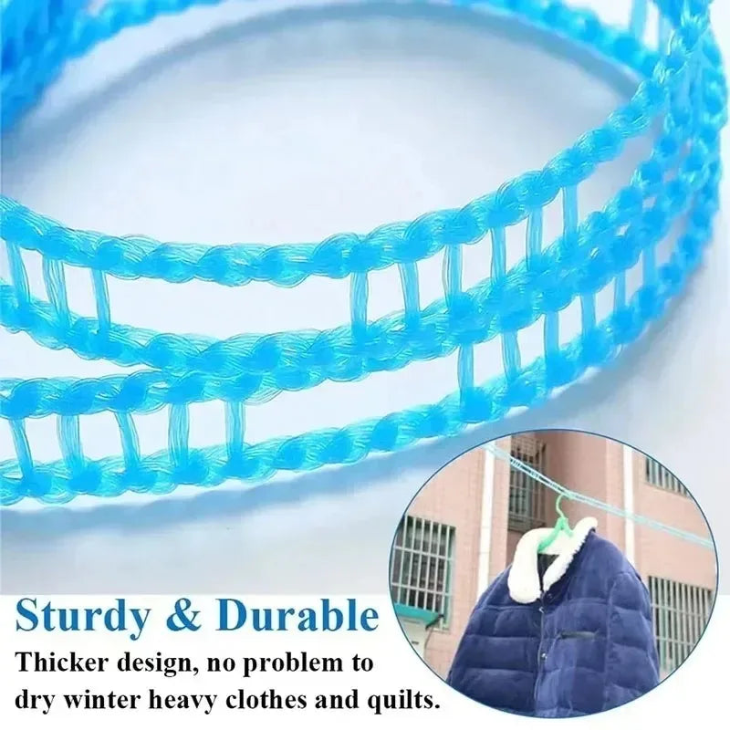 5-10m Portable Clothesline Upgraded Thickened Anti-slip Windproof Drying Rope Drying Clothes Hanging Rope Camping Accessories