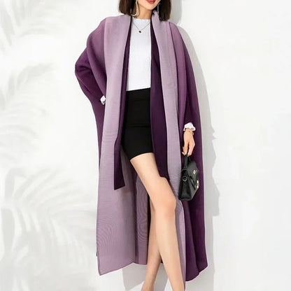 Abaya Women's Plus Size Robe Modest Formal Islamic Dress Miyake Pleated Large Stretch Cardigan for Eid Traditional Festivals
