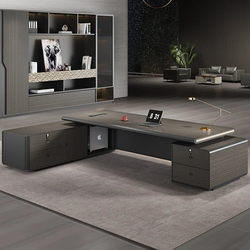Office Desk, Simple And Modern Manager Executive Desk, Painted Light Luxury Large Class Office Desk