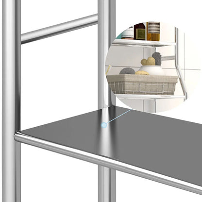 Over The Toilet Storage, Metal Over Toilet Organizer Rack With Towel Hooks, Paper Holder, Bathroom Organizer Over Toilet