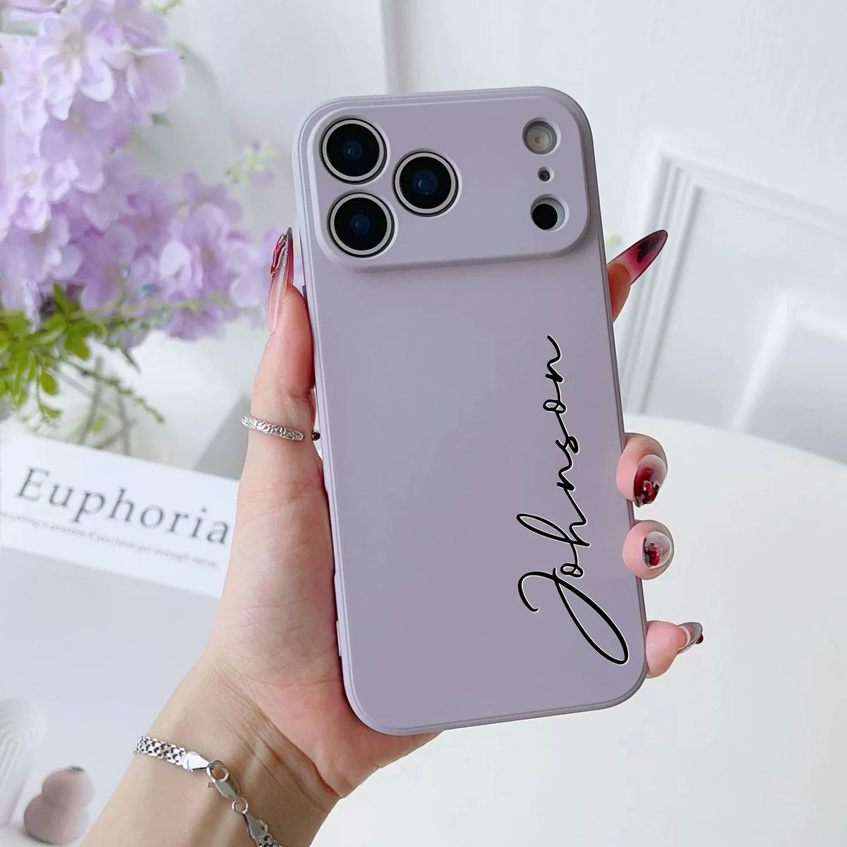 Personalized Custom Letters Name Colorful Soft Liquid Silica Gel Phone Case For iPhone 11 12 13 14 15 16 17 Pro Max 17Air Plus