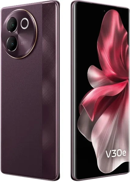 5G Smartphone V30e (Velvet Red 8GB RAM 128GB Storage) with OLED 4K 90Hz Display Android 14 5000-5999mAh Battery