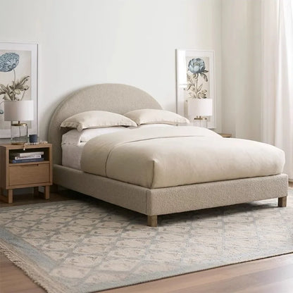 Bedroom Minimalist Beds Luxury Fancy Queen Size Frame Bed Nightstands Upholstered Letto Matrimoniale Furniture Accessories