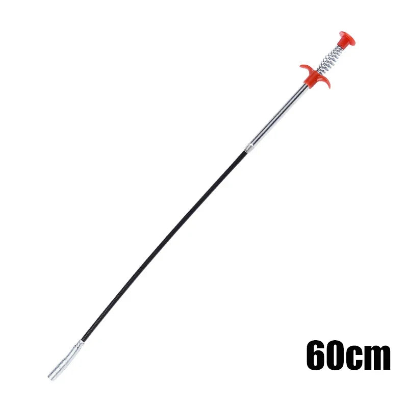 90/160cm Multifunctional Pipe Dredging Tool Bendable Drain Auger Sewer Hair Cleaning Claw Spring Loaded Grabber Pickup Pipe Tool