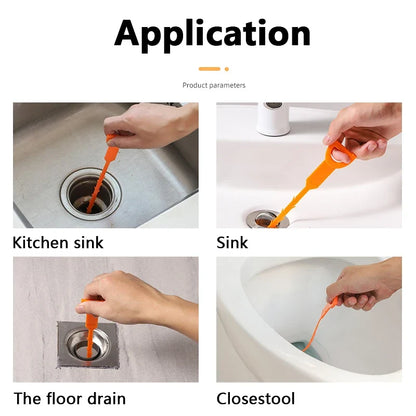 Drain Clog Remover Pipe Cleaner Drain Cleaner Dehairer Hair Drain Unclogger Pipe Cleaning Tool For Bathroom Sinks Shower Bathtub