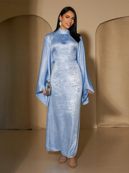 Fashion Satin Abaya Dubai Luxury 2024 Muslim Kaftan Dress Abayas For Women Kebaya Caftan Marocain Robe Femme Musulmane Vestidos