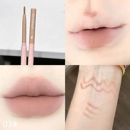 Korean Lip Liner Waterproof Matte Lip Liner Pencil Non-stick Cup Smooth Lip Contour Pen Nude Pink Brown Lip Makeup For Women