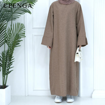 2024 New Dubai Abaya for Muslim Women Eid Ramadan Modest Dress Türkiye Loose Large Elegant Dress Gown Female Islam Clothing