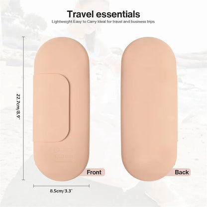 Silicone Makeup Brush Holder Travel Cosmetic Bag Case Soft Portable Cosmetic Face Brushes Holder with Magnetic Closure