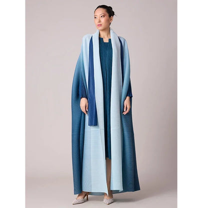 Abaya Women's Plus Size Robe Modest Formal Islamic Dress Miyake Pleated Large Stretch Cardigan for Eid Traditional Festivals
