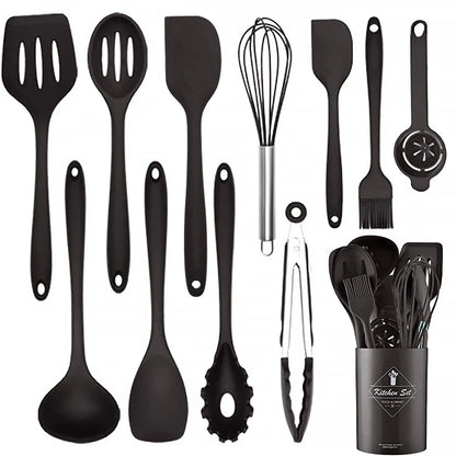 12Pcs Silicone Cooking Utensils Non-Stick Cooking Tools Universal Heat Kitchenware Resistant Kitchen Kitchen Accessories Tools