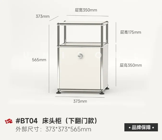 Bedside Table Milk White Bedroom Modern Minimalist Living Room Side Cabinet Storage Cabinet