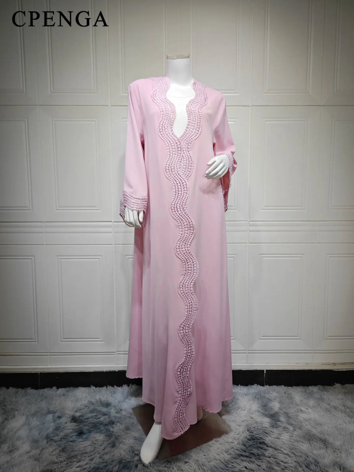 Ramadan Arabic Muslim Women Plain Cardigan Elegant Dubai Modest Abaya Dress Islamic Party Jalabiya Turkey Moroccan Kaftan Robe