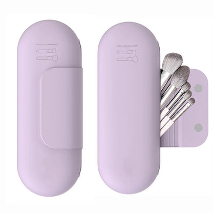 Silicone Makeup Brush Holder Travel Cosmetic Bag Case Soft Portable Cosmetic Face Brushes Holder with Magnetic Closure