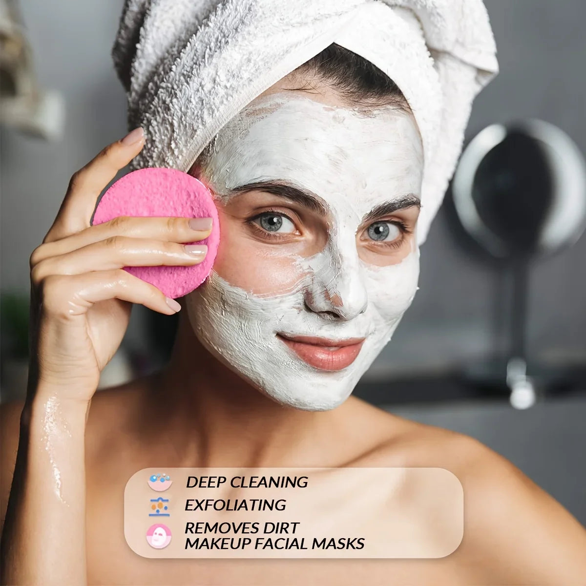 10/30pcs Compressed Facial Sponges SPA Face Cleaning Sponge Makeup Removal Exfoliating Pads for Cosmetologists Skin Massage Tool