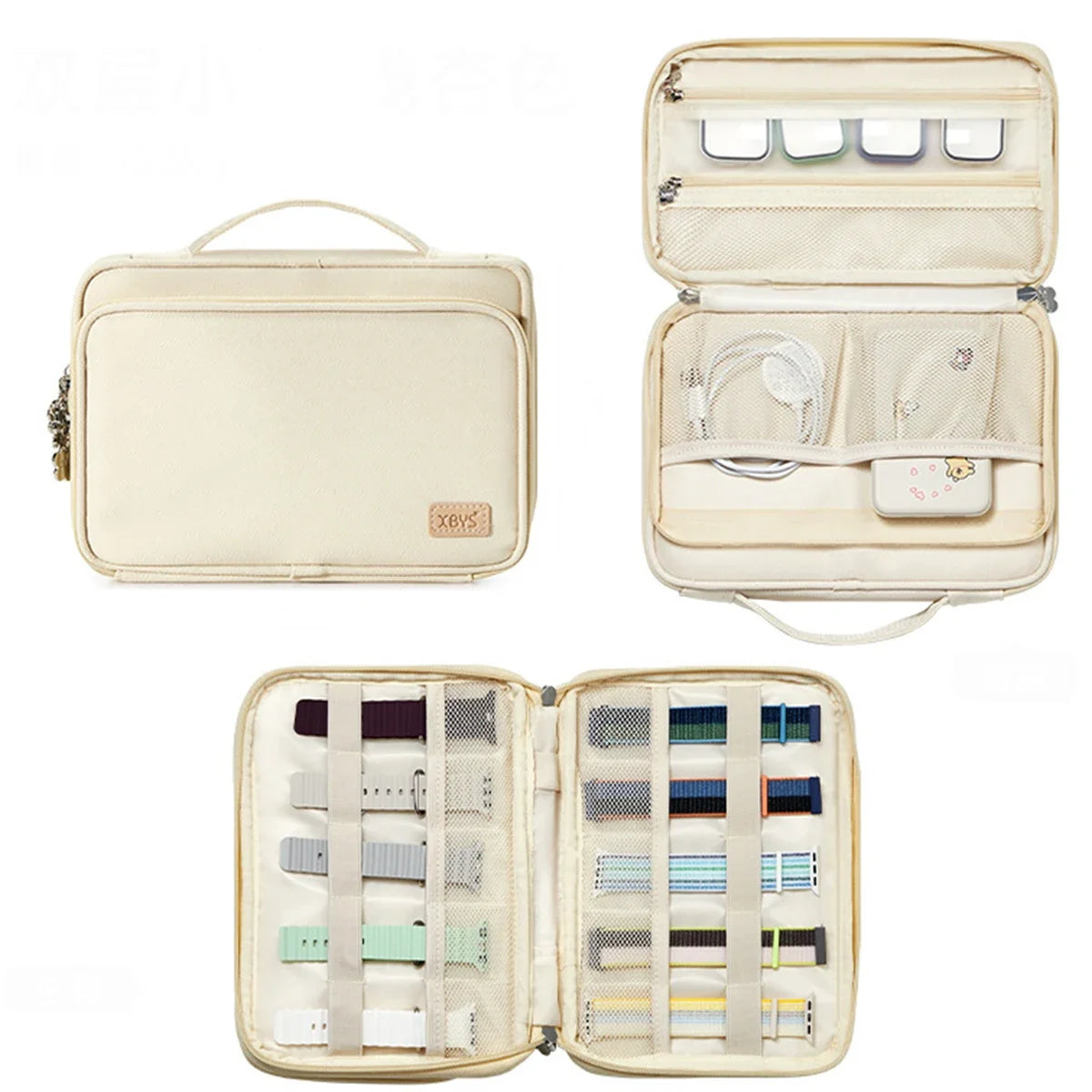 Watch Bands Storage Bag For Women Portable Storage Makeup Organizer Large Capacity Travel Toiletry Storage Bags