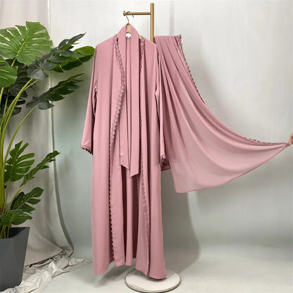 Abaya Women Eid Hijab Lace Dress Jalabiya Ramadan Party Dresses Muslim Morocco Cardigan Robe Dubai Abayas Kaftan Khimar Vestidos