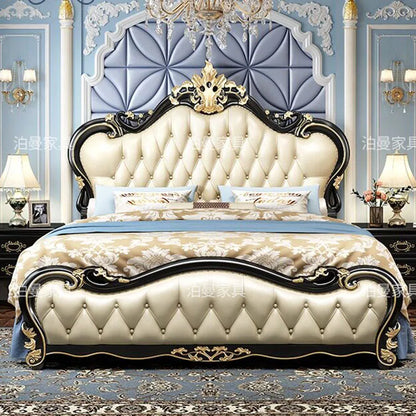 Girls Luxury Bed Bedroom Beauty Designer Unique Salon Postmodern Bed Simple Designer Princess Camas De Casal Trendy Furniture