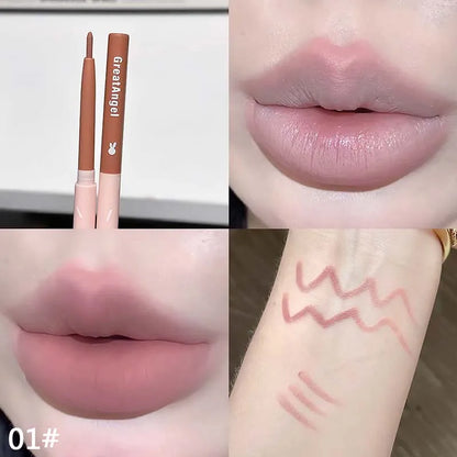 Korean Lip Liner Waterproof Matte Lip Liner Pencil Non-stick Cup Smooth Lip Contour Pen Nude Pink Brown Lip Makeup For Women