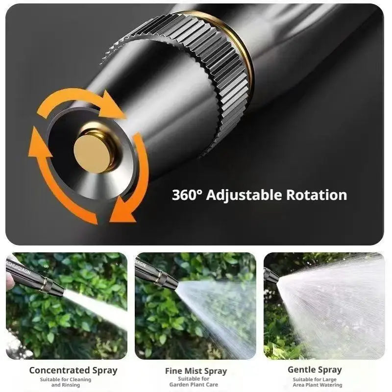 High Pressure Washing Water Gun Adjustable Nipple Type Diamond Water Watering Pipe Car Wash Gun Home Garden Shower Tools