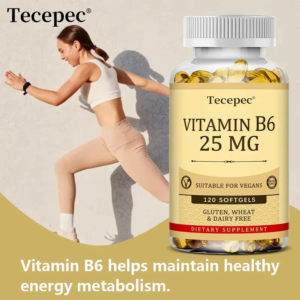 Vitamin B6 - Improves Metabolism, Skin Health, Antioxidant, for Cardiovascular, Neurological, Immune and Eye Health