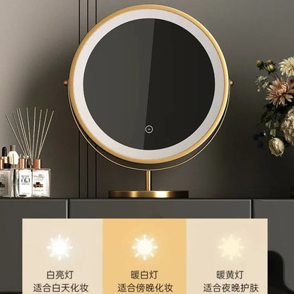 Bedroom Dressing Table Dresser Desks Makeup Mirror Storage Cabinet Light Luxury Premium Vanity Desk Toiletries Tables Furniture