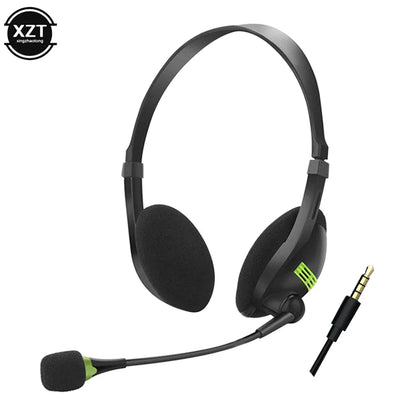 kebidu 3.5mm Noise Cancelling Wired Headphones Microphone Universal USB Headset With Microphone For PC Laptop Computer