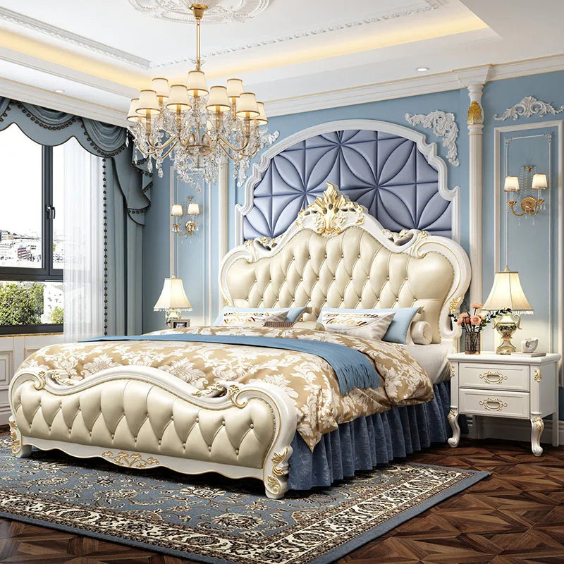 Girls Luxury Bed Bedroom Beauty Designer Unique Salon Postmodern Bed Simple Designer Princess Camas De Casal Trendy Furniture
