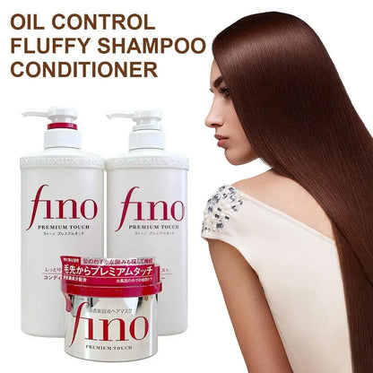 Fino Shampoo Conditioner 550ml Oil Control Volumizing Smooth Hair Mask Repair Dry Damaged Hair Moisturizing Nourishing Treatment