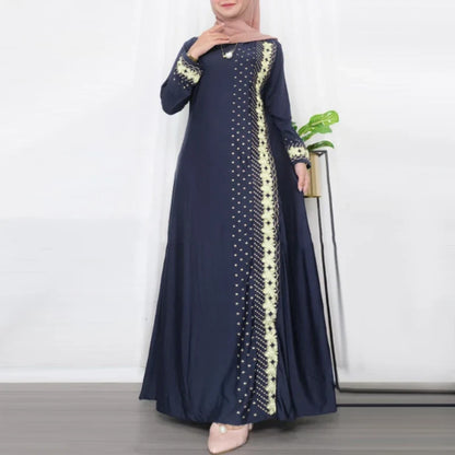 ZANZEA Muslim Fashion Dresses Abaya Women Elegant Long Sleeve Floral Printed Maxi Sundress Vestidos Kaftan IsIamic Robe Ramadan