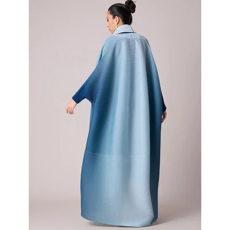 Abaya Women's Plus Size Robe Modest Formal Islamic Dress Miyake Pleated Large Stretch Cardigan for Eid Traditional Festivals