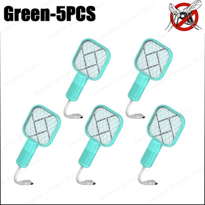 USB Mosquito Swatter Trap Electric Shock Mini Fly Bug Zapper UV Light Portable Insect Racket for Bedroom Pest Control