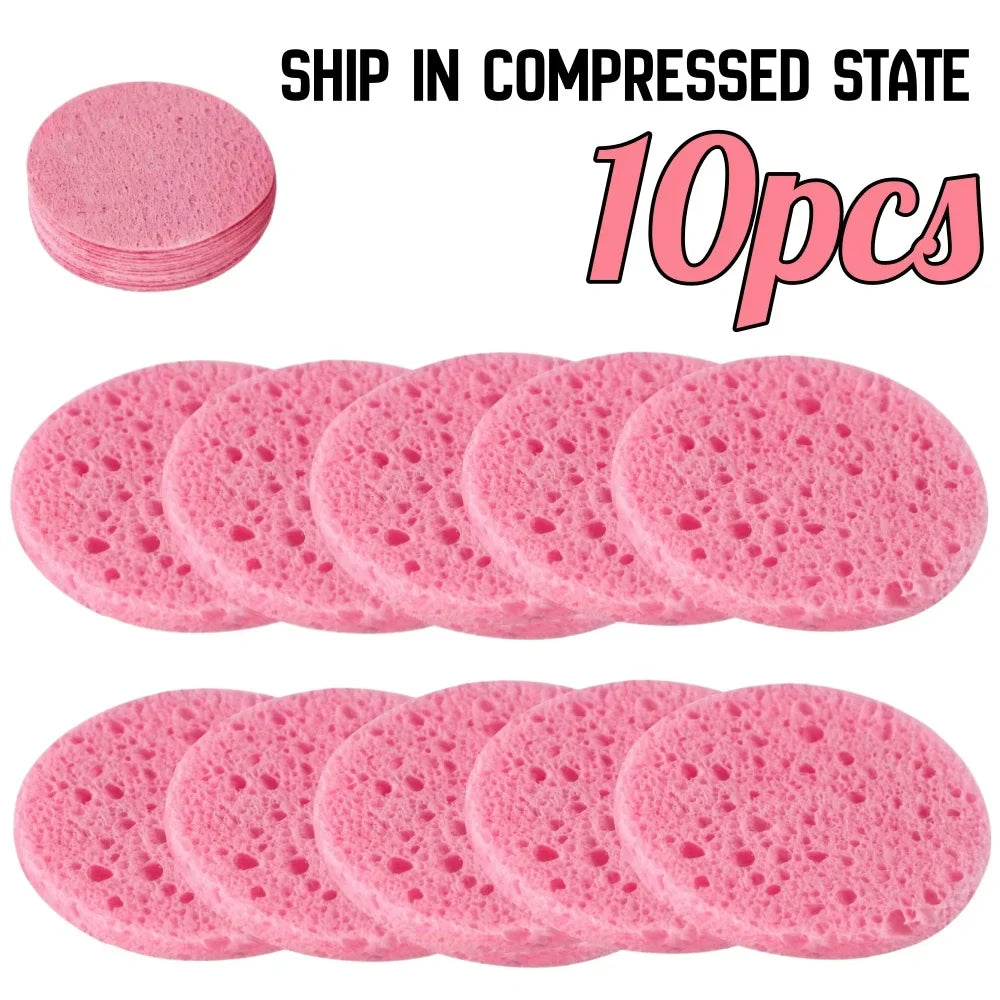 10/30pcs Compressed Facial Sponges SPA Face Cleaning Sponge Makeup Removal Exfoliating Pads for Cosmetologists Skin Massage Tool