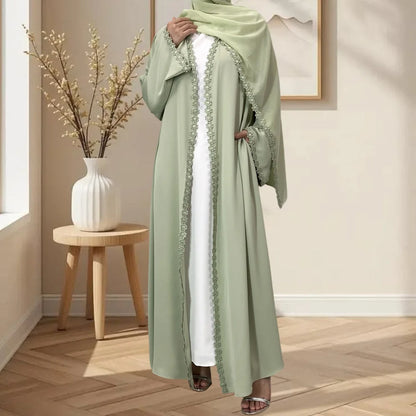 Abaya Women Eid Hijab Lace Dress Jalabiya Ramadan Party Dresses Muslim Morocco Cardigan Robe Dubai Abayas Kaftan Khimar Vestidos