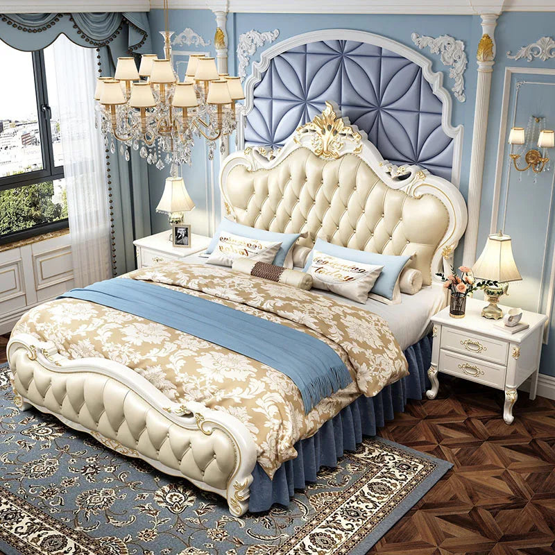 Girls Luxury Bed Bedroom Beauty Designer Unique Salon Postmodern Bed Simple Designer Princess Camas De Casal Trendy Furniture