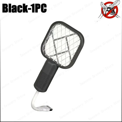 USB Mosquito Swatter Trap Electric Shock Mini Fly Bug Zapper UV Light Portable Insect Racket for Bedroom Pest Control