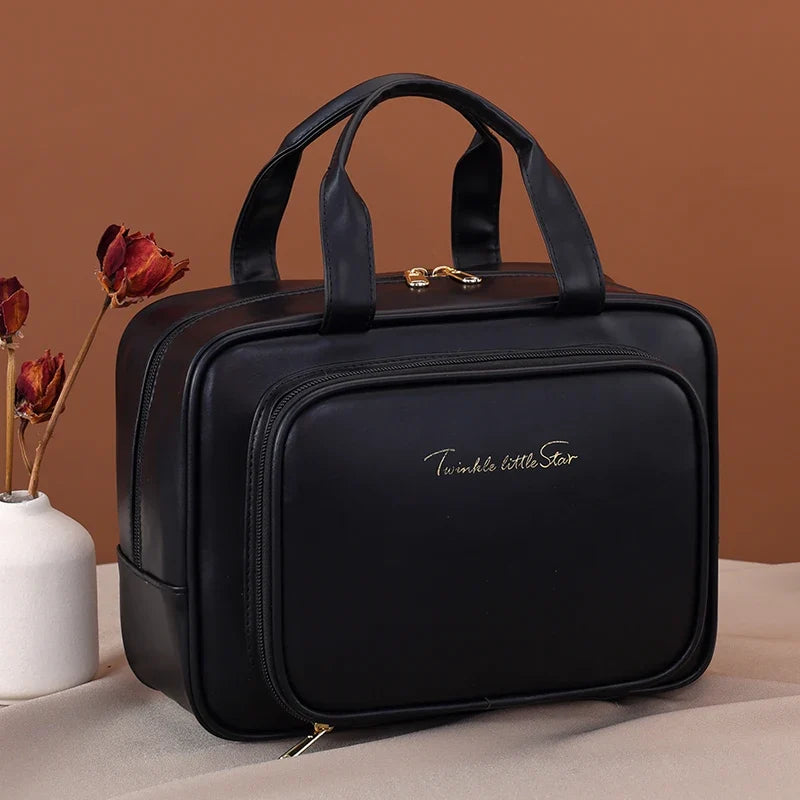 Large Capacity PU Cosmetic Bag Portable Makeup Organizer Options For Travel & Daily Use, Cosmetic Toiletry Storage