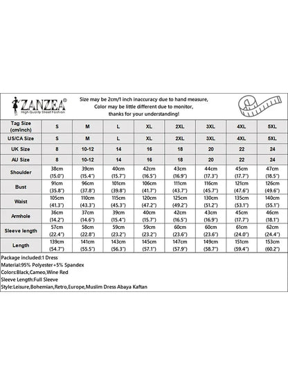 2025 ZANZEA Muslim Abaya Hijab Dress Women Elegant Long Sleeve Pleated Sundress Dubai Maxi Robe Fashion Casual IsIamic Clothing
