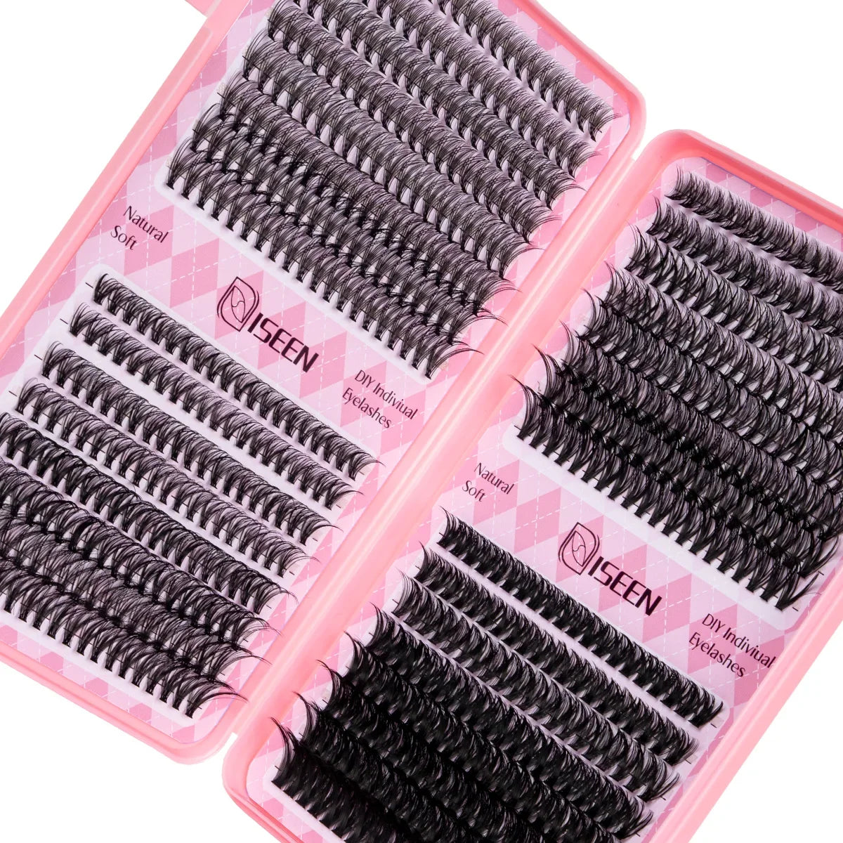 DIY Eyelash Extension Kit Natural or Thick Cluster Eyelashes Wispy Individual Lashes With Lash Glue Makeup