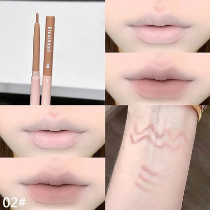 Korean Lip Liner Waterproof Matte Lip Liner Pencil Non-stick Cup Smooth Lip Contour Pen Nude Pink Brown Lip Makeup For Women