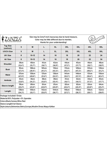 2025 Fashion Muslim Abaya Dress ZANZEA Women Long Dresses Autumn Long Sleeve Embroidered Sundress IsIamic Robe Casual Kaftan