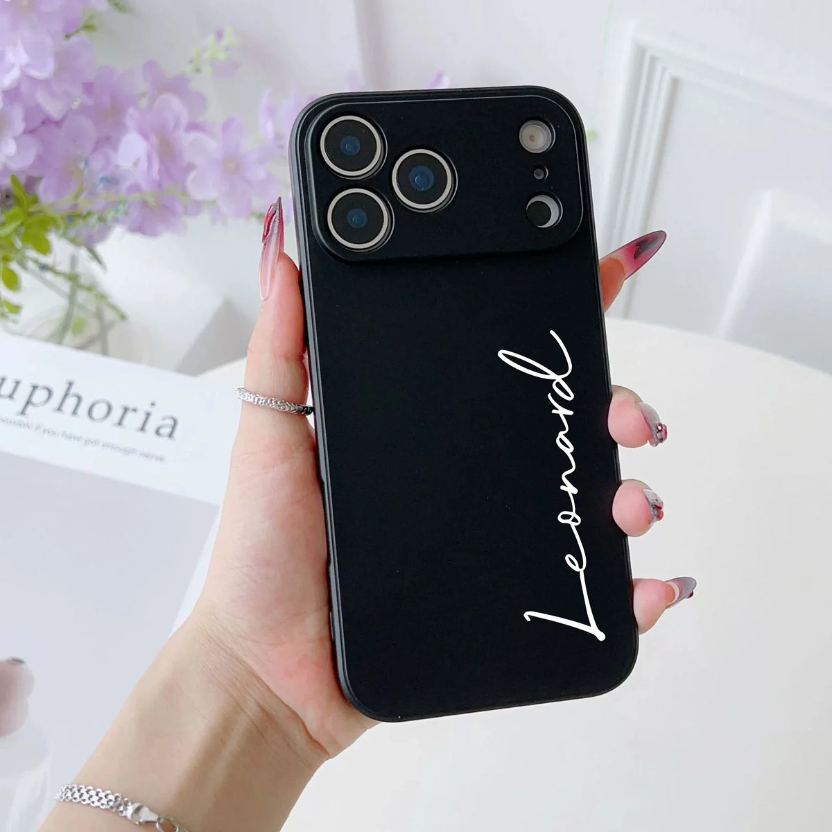 Personalized Custom Letters Name Colorful Soft Liquid Silica Gel Phone Case For iPhone 11 12 13 14 15 16 17 Pro Max 17Air Plus