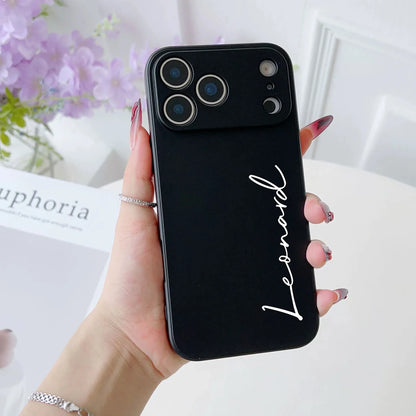 Personalized Custom Letters Name Colorful Soft Liquid Silica Gel Phone Case For iPhone 11 12 13 14 15 16 17 Pro Max 17Air Plus