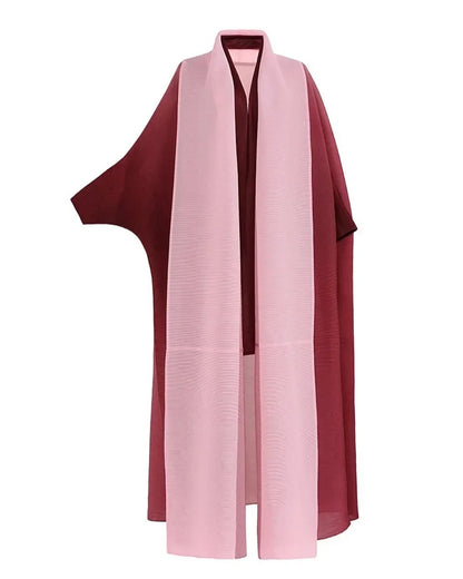 Abaya Women's Plus Size Robe Modest Formal Islamic Dress Miyake Pleated Large Stretch Cardigan for Eid Traditional Festivals