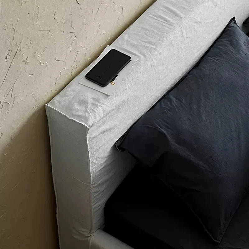 Bed Can Be Dismantled And Washed Homestays Minimalist 1.8m Double Bed Master Bedroom Soft Bed Customization