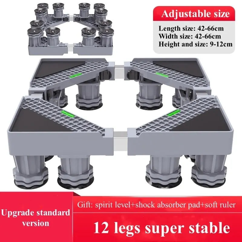 Universal Base Washing Machine Stand Lifting Fridge Base Multi-functional Adjustable Base for Dryer Refrigerator Washing Machine