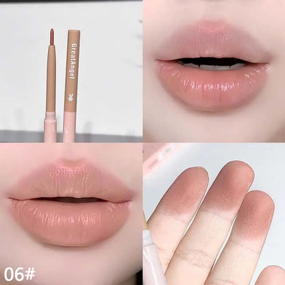 Korean Lip Liner Waterproof Matte Lip Liner Pencil Non-stick Cup Smooth Lip Contour Pen Nude Pink Brown Lip Makeup For Women