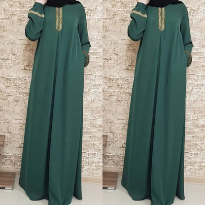 Muslim Ethnic Style Print Abayas Plus Size Dubai Dresses For Women 4xl 5xl Long Sleeve Loose Casual Robe Fashion Ramadan Dress