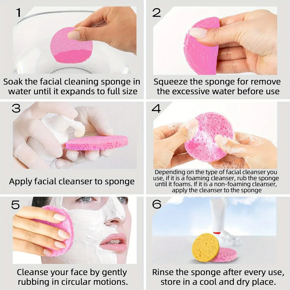 10/30pcs Compressed Facial Sponges SPA Face Cleaning Sponge Makeup Removal Exfoliating Pads for Cosmetologists Skin Massage Tool